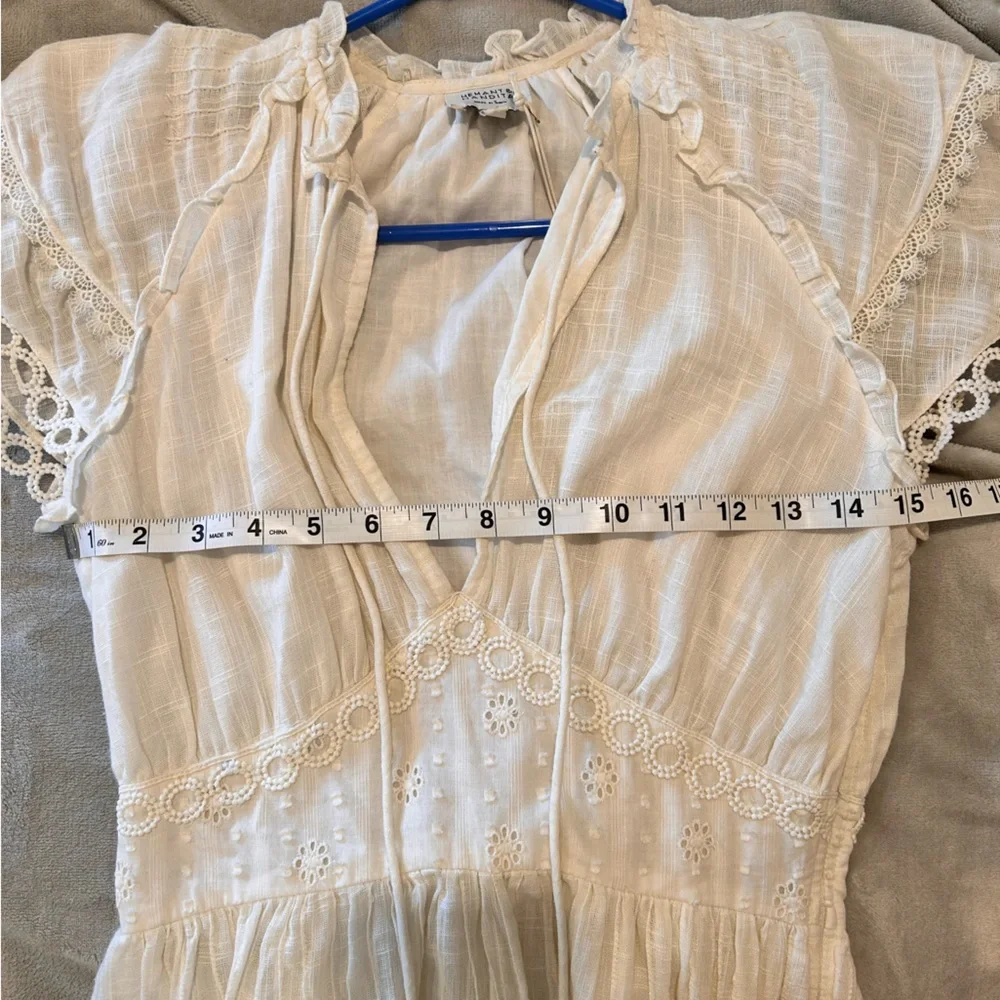 Hemant & Nandita Babydoll Lace Off White Cream Dress XS NWT - Picture 14 of 15